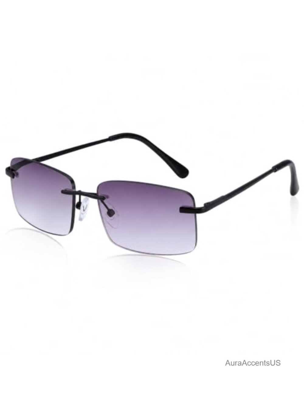 Rimless Reading Sunglasses Gradient UV400 Blue Light Filtering